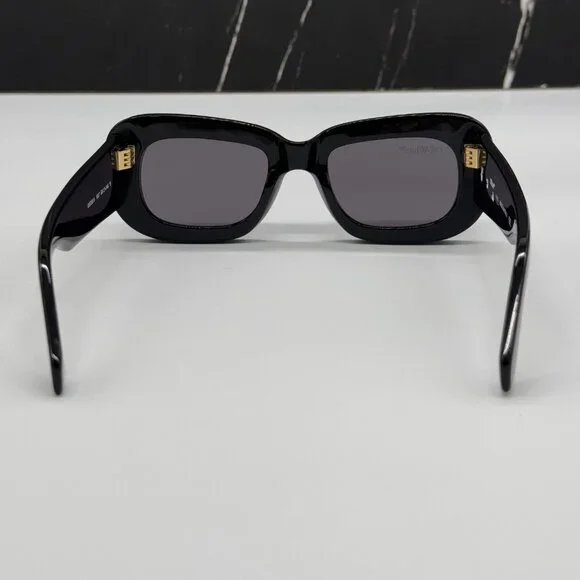 NEW OFF-WHITE CARRARA 007 BLACK OVAL UNISEX SUNGLASSES OFF-WHITE CARRARA - Picture 8 of 13